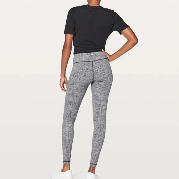 Lululemon Wunder Under Hi-Rise 7/8 Tight in Ritual Jacquard Luon Black - Picture 4 of 8